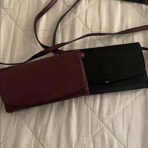Pair of convertible clutch/crossbody bags